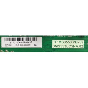 MAIN / FUENTE (COMBO) / TOSHIBA B17010044 / TP.MS3553.PB789 / 3MS553LC5NA.02 / E239218 / 32D1630 / MODELO 32L310U18