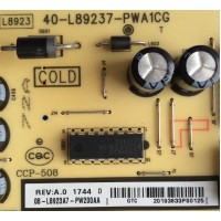 FUENTE DE PODER / TCL 08-L8923A7-PW200AA / 40-L89237-PWA1CG / E56334 / CCP-508 / PANEL LVF430CS0TE7 V1 / LVF395ND1L /  MODELOS 43S303 / 40S305TACA / 40S305LACA / 43S305TABA