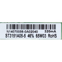 MAIN / FUENTE ( COMBO) / UPSTAR N14070056 / TP.MS3393.PB851 / ST3151A05-5 / PANEL TH315L424 / MODELO P32EE7	