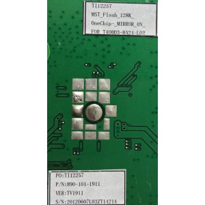 TARJETA INTERFACE PARA TV SHARP / NUMERO DE PARTE TI12257 / 890-101-1911 / SZTHTFTV1911 V1.3 / TI12257-3 / PANEL T400D3-HA24-L07 / MODELO LC-40LE433U