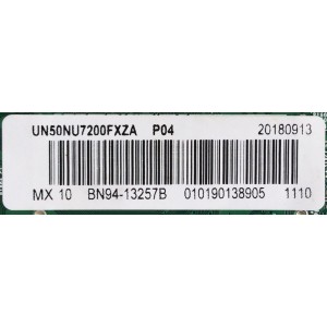 MAIN / SAMSUNG BN94-13257B / BN41-02635A / BN97-13983B / PANEL CY-NN050HGNVFH / DISPLAY V500DJ6-QE1 / MODELOS UN50NU7100FXZA DD08 / UN50NU7100F