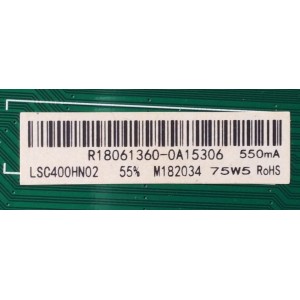 MAIN / FUENTE ( COMBO ) / HISENSE 180708 / R18061360 / TP.SR.PB701 / LSC400HN02 / PANEL JHD400N12F31 / MODELO 40EU3000	