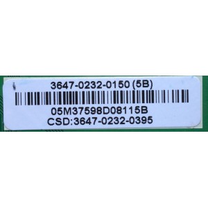 MAIN / VIZIO 3647-0232-0150 / 0171-2272-2895 / PANEL LC470WUH (SB)(R1) / MODELO VL470M	
