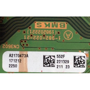 MAIN SONY A-2170-502-A / A2170473A 552F / 1-982-022-21 / PANEL YD7S650DND01B / DISPLAY LSY650FJ01-B05 / MODELO XBR-65X900E / XBR65X900E 