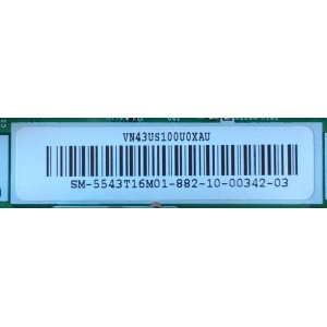 MAIN FUENTE ((COMBO)) PARA TV SAMSUNG 4K·UHD·HDR / NUMERO DE PARTE 5543T16M01 / BN81-16868A / 55.43T16.M01 / VN43US100U0XAU / JDM_43_KANT-SU / DISPLAY T430QVN03.2 / BN96-42075A / BN9642075A / MODELO UN43NU6900 / UN43NU6900FXZA AZ02