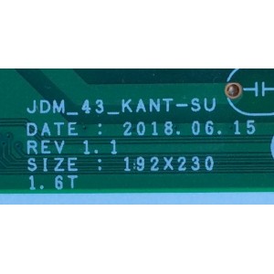 MAIN FUENTE ((COMBO)) PARA TV SAMSUNG 4K·UHD·HDR / NUMERO DE PARTE 5543T16M01 / BN81-16868A / 55.43T16.M01 / VN43US100U0XAU / JDM_43_KANT-SU / DISPLAY T430QVN03.2 / BN96-42075A / BN9642075A / MODELO UN43NU6900 / UN43NU6900FXZA AZ02