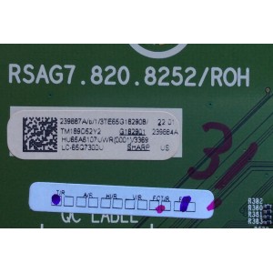 MAIN / SHARP 239887A / 239884A / RSAG7.820.8252/ROH / 239887 / 239884 / HU65A5107UWR(0001) / 3TE65G182909 / PANEL HD650S1U71-L1\S0\GM\CKD\ROH / MODELO LC-65Q7300U / LC-65Q7300U 65G182902 / LC-65Q7330U