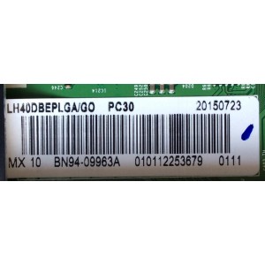 MAIN / SAMSUNG BN94-09963A / BN97-09650A / BN41-02365A / PANEL CY-GH040BGLV6V/H / MODELO LH40DBEPLGA/GO VS04	