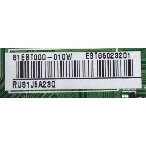 MAIN PARA TV LG 4K·UHD·HDR ((SMART TV)) / NUMERO DE PARTE EBT65023201 / EAX67187104(1.0) / EBT000-010W / 65023201 / PANEL NC600DGE AAFXC / DISPLAY LC600EGY (SK)(A6) / MODELO 60UJ6050 / 60UJ6050-UA  / 60UJ6050-UA.BUSYLOR