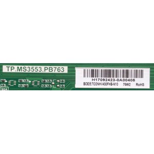 MAIN / FUENTE ( COMBO ) / VIZIO H17092423 / TP.MS3553.PB763 / TCONHV430FHB-N10 / PANEL BOE1430WU1 / MODELO D43N-E4 LHBFVNKT	