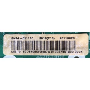 MAIN / SAMSUNG BN94-05113C / BN41-01587D / BN97-06033C / PANEL LD600CGD-V3 / CY-LD600CGDV3C / MODELO UN60D6400UFXZA F301	