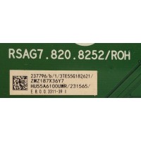 MAIN / HISENSE 237796 / RSAG7.820.8252/ROH / 231565 / HU55A6100UWR / 3TE55G182621 / PANEL HD550S1U81-L1 / MODELO 55R6000E / 55R6E