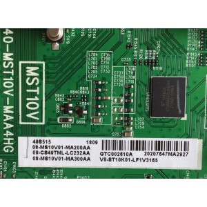 MAIN PARA TV TCL  NUMERO DE PARTE 40-MST10V-MAA4HG / V8-ST10K01-LF1V3165 / 08-MS10V01-MA200AA / 08-MS10V01-MA300AA / GTC002610A / PANEL LVU490NEBL / MODELO 49S515