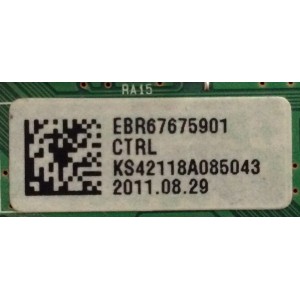 MAIN LOGICA EBR67675901 / EAX62117201 / PANEL PDP42T30010 / MODELOS 42PT350-UD AUSLLUR / 42PT350 / 42PT350C-UD AUSLLHR / ZENITH Z42PT320-UC AUSLZHR	