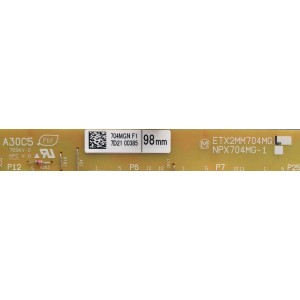 FUENTE / PANASONIC / ETX2MM704MGL / ETX2MM704MG / NPX704MG-1 / 704MGL / MODELO  TH-46PZ85U / TH-50PZ85U PARTES SUSTITUTAS / ETX2MM704MGU / ETX2MM704MGL