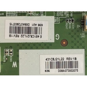 MAIN / TOSHIBA / 461C8J21L22 / 431C8J21L22 / SBW49T VTV-L49628 REV:1A / D08A072903715 / PANEL K430WDR / MODELO 43L420U