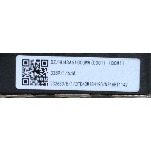 MAIN / HISENSE / 232630 / RSAG7.820.8252/ROH / HU43A6100UWR(0001) / 39632-232630 / E303981 / PANEL JHD425S1U71\S0\FM\ROH / MODELO 43R6E