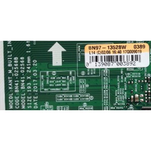 MAIN / SAMSUNG / BN94-12747R / BN97-13528W / BN41-02568B / PANEL CY-GK050HGAV5H / MODELOS UN50MU6070FXZA / UN50MU6070FXZA AA16