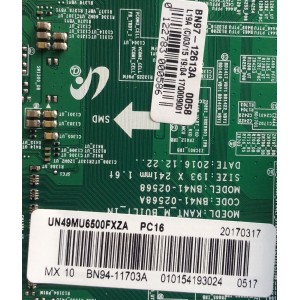 MAIN / SAMSUNG / BN94-11703A / BN97-12613A / BN41-02568A / PANEL CY-WK049HGLVIH / PARTES SUSTITUTAS BN94-12424A / MODELOS UN49MU650DF / UN49MU6500FXZA FA01