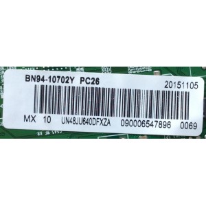 MAIN / SAMSUNG / BN94-10702Y / BN97-10587G / BN41-02443A / PANEL CY-GJ048HGLVBH / PARTES SUSTITUTAS BN94-09749U / MODELO UN48JU640DFXZA UD02