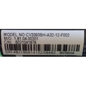 MAIN / FUENTE / (COMBO) / WESTINGHOUSE / 6021041878 / CV3393BH-A32-12-F002 / 44T094 / DISPLAY RUNTKC042ZZPN V1.0 / MODELO DWM32H1Y1