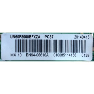 T-CON PARA TV SAMSUNG / NUMERO DE PARTE BN95-00867B / BN41-01948B / BN97-07006B / BN9500867B / PANEL'S CY-KF6000DL52H / CY-KF600DSLV2H / DISPLAY LSF600HQ01-A01 / MODELOS UN60F8000 / UN60F8000BFXZA / UN60F8000FXZA TS01