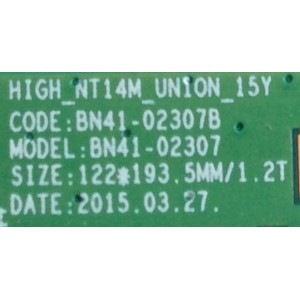 MAIN / SAMSUNG / BN94-11796U / BN97-12660D / BN41-02307B  / PANEL CY-JJ043BGAV5H /  MODELO UN43J5200AFXZA