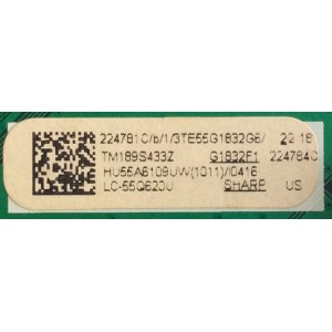 MAIN / SHARP / 224781 / RSAG7.820.7918/ROH / G1832F1 / HU55A6109UW / 224784C / MODELOS LC-55Q620U / LC-55Q7030U / PANEL HD550S1U31-TXL2/S0/GM/ROH / DISPLAY T550QVN05.7