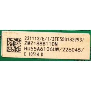 MAIN PARA TV HISENSE / NUMERO DE PARTE 231113 / RSAG7.820.7918/ROH / HU55A6106UW / 226045 / MODELOS 55H8E / 55H8608