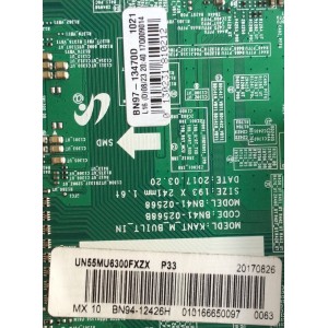MAIN / SAMSUNG / BN94-12426H / BN97-13470D / BN41-02568B / PANEL CY-WK055HGLV1H / MODELO UN55MU6300FXZX FA01