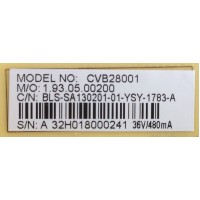 MAIN / FUENTE /(COMBO) SEIKI / 32H0178A / CVB28001 / CV3393BH-BPW-10 / 1.80.47.00003 / 32H0180 / PANEL  BLD275BA02 / MODELO SE28HY10