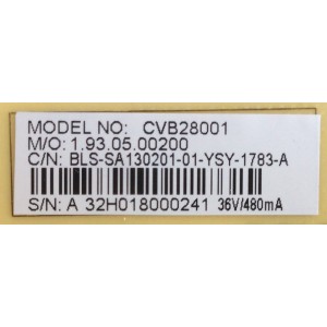 MAIN / FUENTE /(COMBO) SEIKI / 32H0178A / CVB28001 / CV3393BH-BPW-10 / 1.80.47.00003 / 32H0180 / PANEL  BLD275BA02 / MODELO SE28HY10