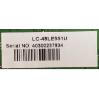 MAIN / SHARP 9LE364800220395 / 3648-0022-0150 / 3648-0022-0395 / 0171-2271-5397 / 3648-0022-0150(7B) / PANEL LSC480HN03 -S01 / MODELO LC-48LE551U