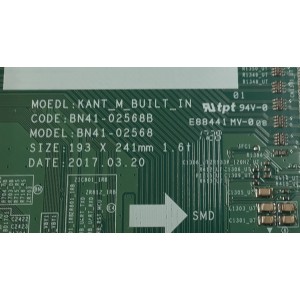 MAIN PARA TV SAMSUNG ORIGINAL / NUMERO DE PARTE BN94-12428E / BN41-02568B / BN97-13470A / PANEL CY-WK065HGLV1H / MODELO UN65MU650DFXZA FA03 / UN65MU650DFXZA FA01