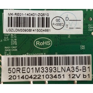 MAIN / RCA  / 50RE01M3393LNA35-B1 / LD.M3393.B / LGZLDM3393B1415004661 / PANEL V500HJ1-P01-12V / MODELO  LED50B45RQ