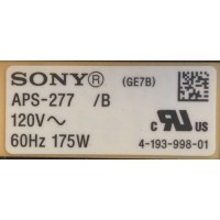 FUENTE DE PODER / SONY / 1-474-247-11 / APS-277(CH) 1-882-772-11 / PANEL T3154W07 / MODELO NSX-32GT1