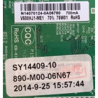 MAIN / FUENTE / (COMBO) / ELEMENT / SY14409 / TP.MS3393.PB851, N14070046, N14070047 / N14070124 / 890-M00-06N67 / SY14409-10B / V500HJ1-ME1 / MODELO ELEFW504