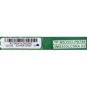MAIN /FUENTE / (COMBO) / TOSHIBA / B17062414 / TP.MS3553.PB789 / 3MS553LC5NA.02 / PANEL LVW320CSDXE20 / MODELO 32L310U18