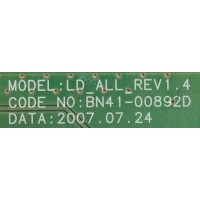 TARJETA DE TENUACIÓN / SAMSUNG / BN96-06301B / BN41-00892D / BN97-01746M / PANEL  LTA400HA04 / MODELO LNT4081FX/XAA