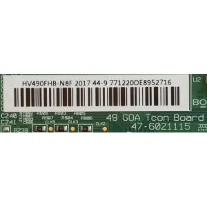 T-CON / LG / 44-9771220O / 4HV490FHB-N8F / 44-9771220 / 47-6021115 / 47-6021078 / DISPLAY HV490FHB-N8G /  MODELOS 49LH5700-UD BUSGLOR / 49LH5700-UD BUSGLJR / 49LW540S-UA BUSGLJR / 49LW340C-UA BUSGLJR / 49LJ5100-UC BUSGLOR