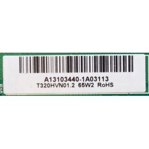 MAIN / FUENTE / (COMBO) / SCEPTRE / A13103440 / TP.RSC8.P7A / T201307060 / CN32HB612 / PANEL T320HVN01.2 / MODELO X32