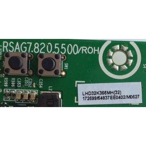 MAIN / HISENSE / 172699 / RSAG7.820.5500/ROH / 172702 / LHD32K366MH / PANEL HE315GH-E71 / MODELO LHD32K366MH