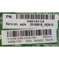 MAIN / FUENTE / (COMBO) / WESTINGHOUSE / 34014114 / H15061246 / TP.MS3393.PB851 / PANEL V320BJ7-PE1 / MODELO WD32HB1120