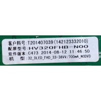 MAIN / FUENTE / (COMBO) / SCEPTRE / 142123332010 / TP.MS3393.P712 / T201407039 / PANEL  HV320FHB-N00 / MODELO CN32HB820