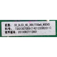 MAIN / FUENTE / (COMBO) / SCEPTRE / A13092732 / TP.RSC8.P7A / T201307059 / PANEL T320HVN01.2 / MODELO CN32HB612 