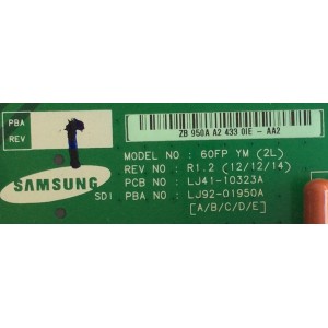 Y-SUS / SAMSUNG / BN96-25207A / LJ41-10323A / LJ92-01950A / MODELO PN60F8500AFXZA US01