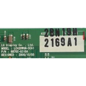 T-CON / LG / 6871L-2169A / 6870C-0310A / LC420WUN-SCA1 / PANEL LC420WXN / MODELO 42LG30-UD