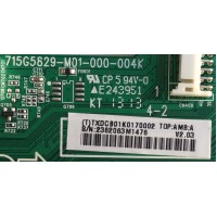 MAIN / INSIGNIA / TXDCB01K017 / 715G5829-M01-000-004K / (T)TXDCB01K0170002 / 2362063M / PANEL TPT390J1 -HVN01 REV:000J / MODELO NS-39E400NA14