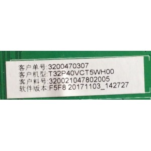 MAIN / FUENTE / (COMBO) / PROSCAN / N18030985 / TP.MS3553T.PB759 / 3200470307 / PANEL T32P40VCT5WH00 / MODELO 32"