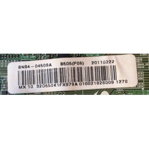 MAIN / SAMSUNG / BN94-04509A / BN41-01609A / BN97-05281A / PANEL LTF320HN01-V05 / MODELOS LN32D550K1FXZA SQ01 / LN32D550K1FXZX / PARTES SUSTITUTAS BN94-04475X / BN94-04509B / BN94-04509C / (MAS SUSTITUTAS EN DISCRIPCIÓN)